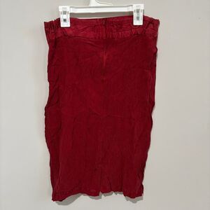 Unbranded Women's Red and Burgundy Skirt Large